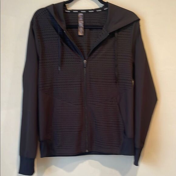 Black Hooded Zip-Up Jacket Size SP - Picture 1 of 5